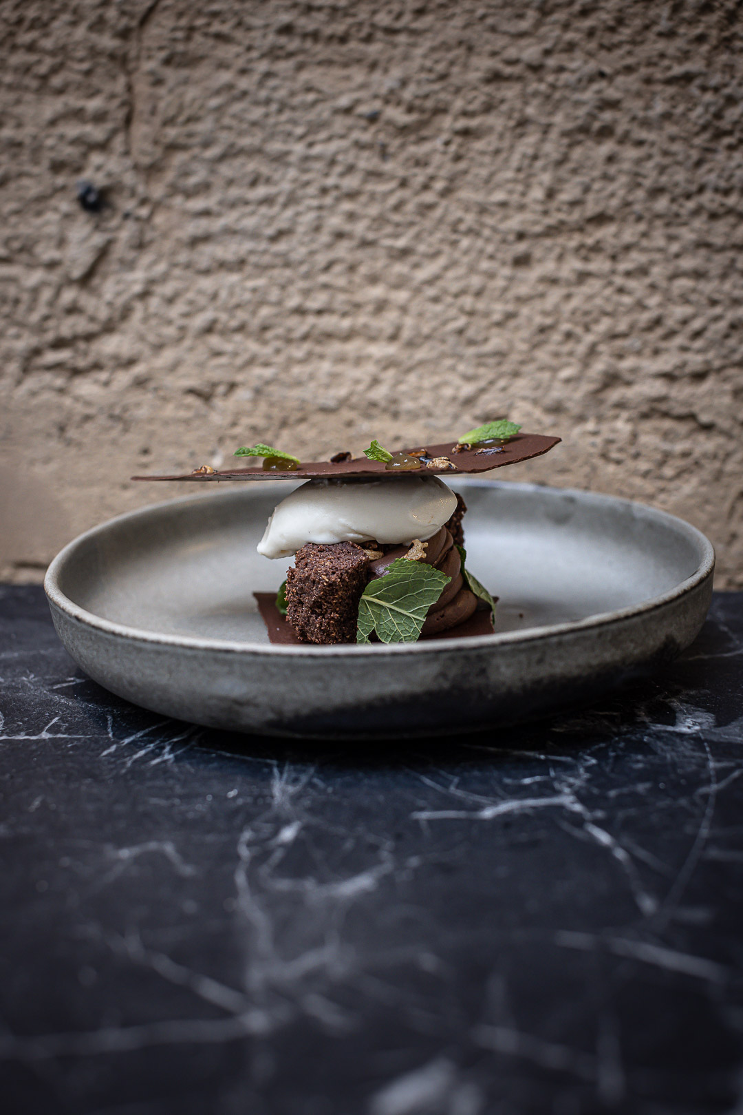 Chocolat, riz noir, menthe
